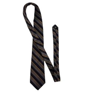 Simpsons Hunt Club Striped Silk Tie